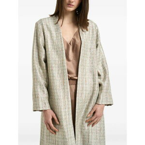 �t�H���e �t�H���e ���f�B�[�X �R�[�g �A�E�^�[ Striped-pattern coat Green