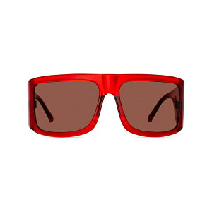 �����_ �t�@���[ ���f�B�[�X �T���O���X���A�C�E�F�A �A�N�Z�T���[ Andre oversized-frame sunglasses Red