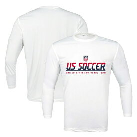 レベルウェア メンズ Tシャツ トップス USMNT Levelwear Anthem Balk Long Sleeve TShirt White
