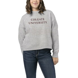 リーグカレッジエイトウェア レディース パーカー・スウェットシャツ アウター Colgate Raiders League Collegiate Wear Women's 1636 Boxy Sweatshirt Heather Gray