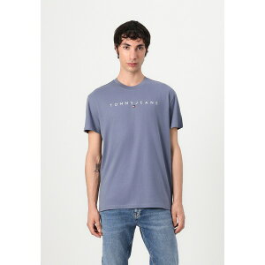 g~[qtBK[ Y T_ V[Y LINEAR LOGO TEE - Basic T-shirt - blue moment