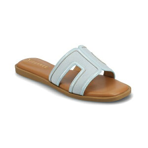 W[j[RNV fB[X T_ V[Y Women's Primah "H" Band Slip On Flat Sandals Light Blue