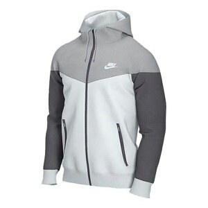 Nike iCL Y Xj[J[ yNike Contrast Color Stitching Sports hooded Logo Jacket Gray AT5271-102z TCY US_M_M