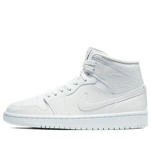 Jordan �W���[�_�� ���f�B�[�X �X�j�[�J�[ �y(WMNS) Air Jordan 1 Mid 'White Snakeskin' BQ6472-110�z �T�C�Y US_6(23.0cm)