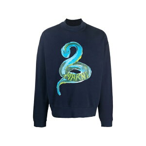 �}���j �����Y �p�[�J�[�E�X�E�F�b�g�V���c �A�E�^�[ Python-print sweatshirt Blue