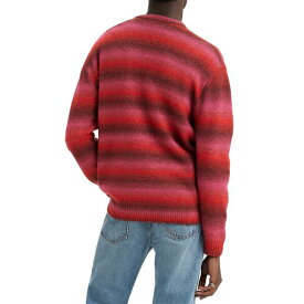 リーバイス メンズ ニット&セーター アウター Men's Premium Crewneck Stripe Sweater Space Dye Valiant Poppy