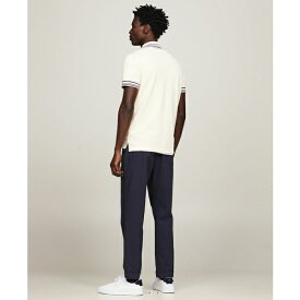 トミー ヒルフィガー メンズ シャツ トップス Men's Bubble Stitch Contrast Global Stripe Short Sleeve Polo Shirt Calico