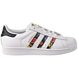 adidas �A�f�B�_�X ���f�B�[�X �X�j�[�J�[ �yadidas Superstar White Black Foral Stripes (Women's)�z �T�C�Y US_7(24.0cm) Footwear White/Footwear White/Gold Metallic