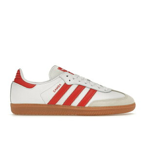 adidas �A�f�B�_�X ���f�B�[�X �X�j�[�J�[ �yadidas Samba OG White Solar Red Gum (Women's)�z �T�C�Y US_W_11.5 Cloud White/Solar Red/Off White