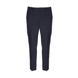 カルバンクライン メンズ カジュアルパンツ ボトムス Elegant Wool Blend Trousers NAVY