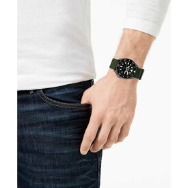 セイコー レディース 腕時計 アクセサリー Men's Automatic 5 Sports Green Nylon Strap Watch 42.5mm Green