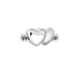 ブリング レディース 腕時計 アクセサリー Valentine Personalized Heart Shape Monogram Letters Alphabet A-Z Initial Two Hearts As One Charm Bead Sterling Silver Fits European Bracelet Silver