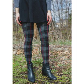 メモイ レディース ニット&セーター アウター Women's Glasgow Large Tartan Plaid Sweater Tights Black