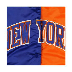 スターター レディース ジャケット＆ブルゾン アウター Women's Blue, Orange New York Knicks Split Colorblock Satin Full-Snap Varsity Jacket Blue, Orange