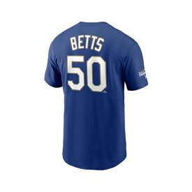 ナイキ レディース Tシャツ トップス Los Angeles Dodgers Men's Gold Name and Number Player T-Shirt Mookie Betts Royal Blue