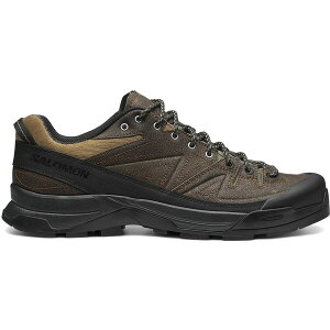 Salomon T Y Xj[J[ ySalomon X-ALP Low Distressed Leather Dark Earth Blackz TCY US_6.5(24.5cm) Dark Earth/Black/Deep Lichen Green
