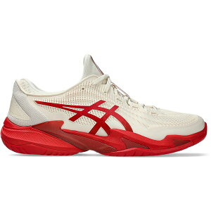ASICS アシックス メンズ スニーカー 【ASICS Court FF 3 Novak Cream Classic Red】 サイズ US_9(27.0cm) Cream/Classic Red