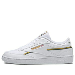 Reebok ���[�{�b�N �����Y �X�j�[�J�[ �yReebok Club C 85 Vegan 'White Green Gold' GY7154�z �T�C�Y US_M_13