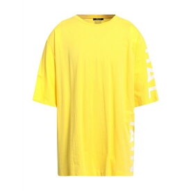 【送料無料】 バルマン メンズ Tシャツ トップス T-shirts Yellow