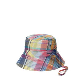 【送料無料】 ラルフローレン レディース 帽子 アクセサリー PLAID COTTON SUN HAT Blue