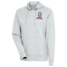 アンティグア レディース パーカー・スウェットシャツ アウター South Dakota Coyotes Antigua Women's Action Pullover Hoodie Heather Gray