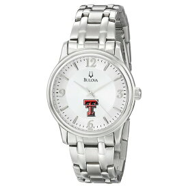 ブロバ メンズ 腕時計 アクセサリー Texas Tech Red Raiders Bulova Silver