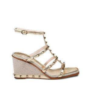 ���@�����e�B�m �K�����@�[�j ���f�B�[�X �T���_�� �V���[�Y 80mm studded wedge-heel sandals Gold