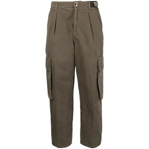 �����[�W���[ ���f�B�[�X �f�j���p���c �{�g���X Floral-embellished cotton cargo trousers Brown