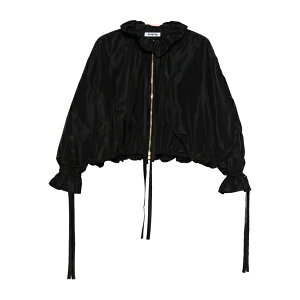 ���B���F�b�^ ���f�B�[�X �W���P�b�g���u���]�� �A�E�^�[ Ruffled zip-front jacket Black