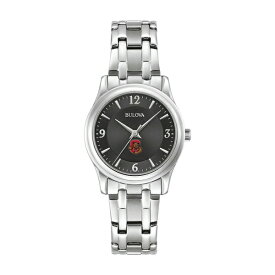 ブロバ レディース 腕時計 アクセサリー Cornell Big Red Bulova Women's Stainless Steel Corporate Collection Watch Black