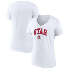 ファナティクス レディース Tシャツ トップス Utah Utes Fanatics Branded Women's Campus VNeck TShirt White