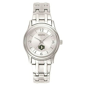 ブロバ レディース 腕時計 アクセサリー Central Oklahoma Bronchos Bulova Women's SilverTone Dial Stainless Steel Quartz Watch Silver