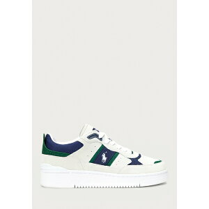 ラルフローレン レディース スニーカー シューズ MASTERS SPORT SUEDE SNEAKER UNISEX - Trainers - bianco/navy/green