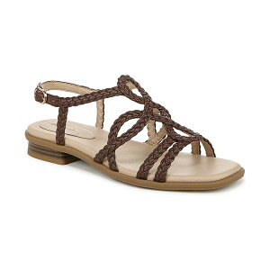 ���C�t�X�g���C�h ���f�B�[�X �T���_�� �V���[�Y Women's Reagan Open Square Toe Strappy Slingback Sandals Cocoa Brown Faux Leather