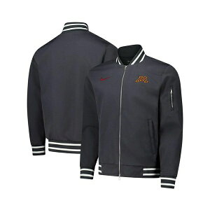 iCL Y WPbgu] AE^[ Men's Anthracite Minnesota Golden Gophers Full-Zip Bomber Jacket Anthracite