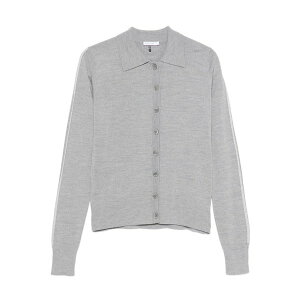 �p�g���c�B�A �y�y ���f�B�[�X �J�[�f�B�K�� �A�E�^�[ Collared cardigan Grey