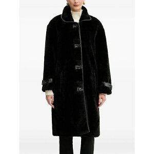 �����[�W���[ ���f�B�[�X �R�[�g �A�E�^�[ Teddy button cuff coat Black