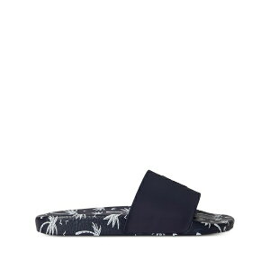 �����t���[���� �����Y �T���_�� �V���[�Y Palm-tree-print pony slides Blue