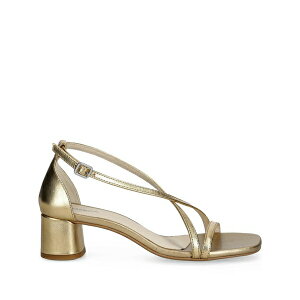 �o�K�{���h ���f�B�[�X �T���_�� �V���[�Y Crossover strap block-heel sandals Gold
