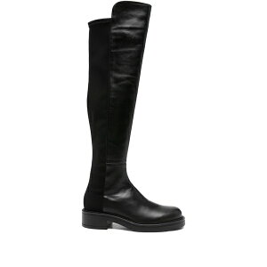 �X�`���A�[�g ���C�c�}�� ���f�B�[�X �u�[�c �V���[�Y 40mm leather panelled knee-high boots Black
