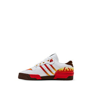 �A�f�B�_�X �����Y �X�j�[�J�[ �V���[�Y X demon slayer rengoku rivalry low flame sneakers White