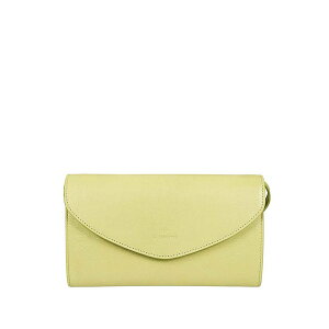 �C�� �r�]���e ���f�B�[�X �N���b�`�o�b�O �o�b�O Small flap-fastening leather clutch bag Green