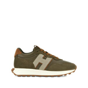 �z�[�K�� �����Y �X�j�[�J�[ �V���[�Y H601 appliqu䩘R-detail panelled sneakers Green