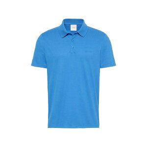 �J���o���N���C�� �����Y �|���V���c �g�b�v�X Buttoned short-sleeve polo shirt Blue