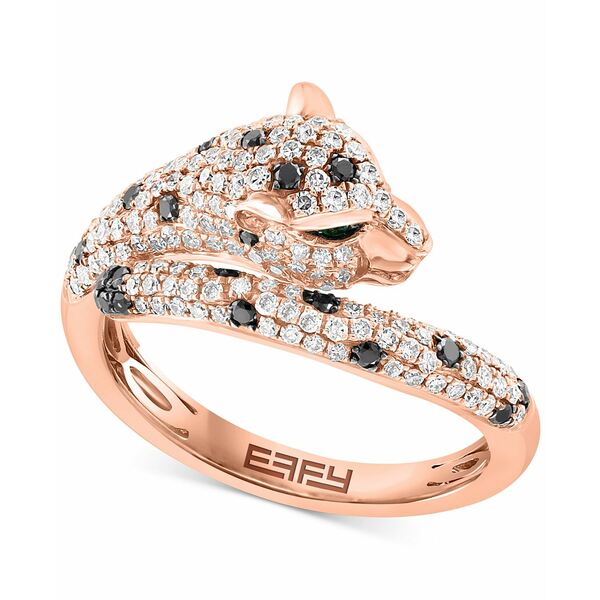 エフィー コレクション レディース リング アクセサリー EFFYreg; Diamond (3 ct.  Emerald Accent Panther Ring in 14k Rose Gold Rose Gold