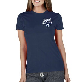 コンセプトスポーツ レディース Tシャツ トップス USA Swimming Concepts Sport Women's Marathon Knit TShirt Navy