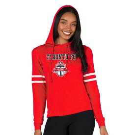 コンセプトスポーツ レディース Tシャツ トップス Toronto FC Concepts Sport Women's Marathon?Hoodie TShirt Red
