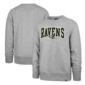 フォーティーセブン メンズ パーカー・スウェットシャツ アウター Baltimore Ravens '47 Varsity Block Headline Pullover Sweatshirt Gray