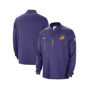 �i�C�L �����Y �p�[�J�[�E�X�E�F�b�g�V���c �A�E�^�[ Men's Purple Phoenix Suns 2024/25 Courtside Performance Half-Zip Top Purple