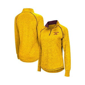 �R���V�A�� ���f�B�[�X �J�b�g�\�[ �g�b�v�X Women's Minnesota Gophers Bikram Raglan Quarter-Zip Top Gold